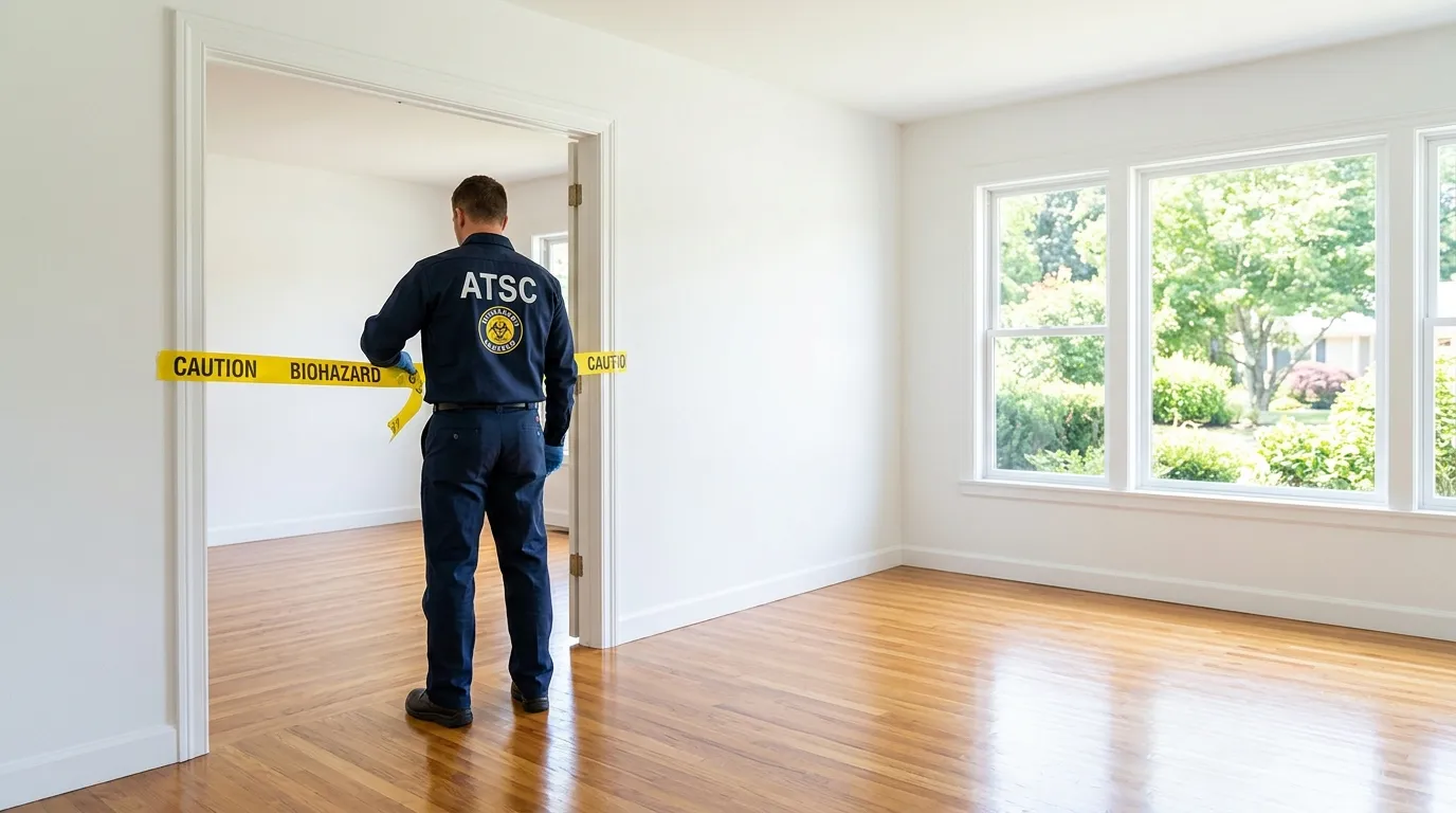 Certified biohazard cleanup crew performing Crime Scene Cleanup in Swarthmore